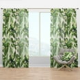 thumbnail image 1 of Designart 'Green Tropical Leaves' Animals Curtain Panel, 1 of 4