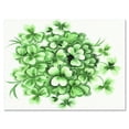 thumbnail image 1 of Designart ' Green Vintage Leaves of Shamrock ' Traditional Canvas Wall Art Print, 1 of 4