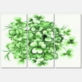 thumbnail image 1 of Designart ' Green Vintage Leaves of Shamrock ' Traditional Canvas Wall Art Print, 1 of 3