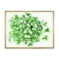 thumbnail image 1 of Designart 'Green Vintage Leaves of Shamrock' Traditional Framed Canvas Wall Art Print, 1 of 5