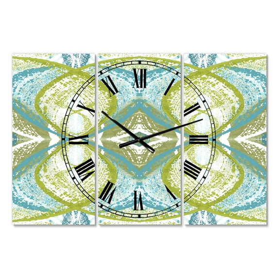 Designart 'Green Vision' Oversized Mid-Century Wall Clock