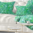 thumbnail image 1 of Designart Green Watercolor Fractal Pattern - Abstract Throw Pillow - 12x20, 1 of 1