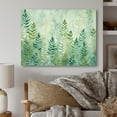 thumbnail image 1 of Designart "Green White peaceful Ferns III" Abstract Botanicals Metal Wall Decor, 1 of 5