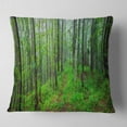 thumbnail image 1 of Designart Green Wild Forest with Dense Trees - Forest Throw Pillow - 18x18, 1 of 4