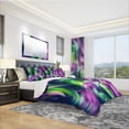 thumbnail image 1 of Designart 'Green and Purple Shine' Modern & Contemporary Duvet Cover Set, 1 of 4