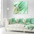 thumbnail image 1 of Designart Green on White Fractal Stained Glass - Abstract Throw Pillow - 18x18, 1 of 1