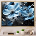 thumbnail image 1 of Designart "Grey And Blue Botanical Euphony I" Abstract Botanicals Floater Framed Canvas Print, 1 of 7