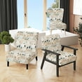 thumbnail image 1 of Designart "Grey And Blue Poka Dot Retro Landscape" Upholstered Polka Dots Accent Chair and Modern & Contemporary Arm Chair - Multiple Color & Pattern, 1 of 7