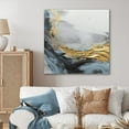 thumbnail image 1 of Designart "Grey And Gold Contemplative Abstraction" Abstract Marble Wall Art For Kitchen, 1 of 5