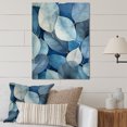 thumbnail image 1 of Designart "Grey Blue Leafs Harmony Cool Tones" Floral Metal Wall Art Prints, 1 of 5