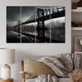 thumbnail image 1 of Designart "Grey Bridge City Connection Charcoal II" Architecture Metal Art Print Set, 1 of 5