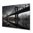 thumbnail image 1 of Designart "Grey Bridge City Connection Charcoal II" Architecture Metal Wall Decor, 1 of 1