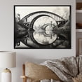 thumbnail image 1 of Designart "Grey Bridge Steel Euphony Charcoal IV" Architecture Floater Framed Canvas Print, 1 of 7