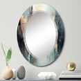 thumbnail image 1 of Designart "Grey Canal modern Reflections Bold" Abstract Round Wall Mirror - Architecture Oval Printed Decorative Oversized Mirror - Multiple Color Options, 1 of 4