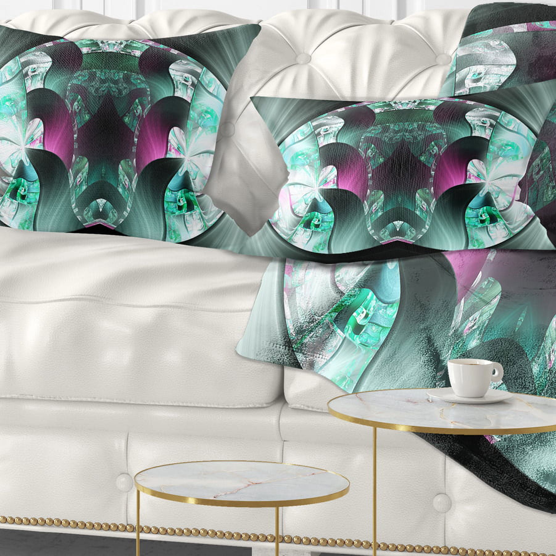 Designart Grey Capsule in Plasma - Abstract Throw Pillow - 12x20