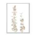 thumbnail image 1 of Designart 'Grey Eucalyptus Branches On White' Traditional Framed Canvas Wall Art Print, 1 of 5