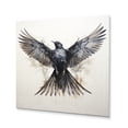 thumbnail image 1 of Designart "Grey Flight Of beauty II" Animals Metal Art Print, 1 of 5