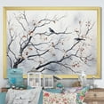 thumbnail image 1 of Designart "Grey Floral Springtime Songbirds' Haven III" Landscapes Framed Wall Art Decor - Country Grey Tree Entryway Framed Wall Art Print, 1 of 6