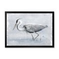 thumbnail image 1 of Designart 'Grey Heron Bird In Lake' Farmhouse Framed Art Print, 1 of 4