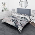 thumbnail image 1 of Designart 'Grey Marbling V' Geometric Duvet Cover Set, 1 of 4