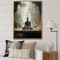 thumbnail image 1 of Designart "Grey Meditation Of Silence I" Portrait Floater Framed Canvas Print, 1 of 7