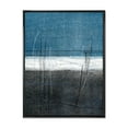 thumbnail image 1 of Designart 'Grey Meet Teal Abstract Art' Modern Framed Canvas Wall Art Print, 1 of 5