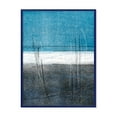 thumbnail image 1 of Designart 'Grey Meet Teal Abstract Art' Modern Framed Canvas Wall Art Print, 1 of 4