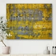 thumbnail image 1 of Designart 'Grey Meets Yellow Abstract Art I' Modern Print on Natural Pine Wood, 1 of 5