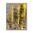 thumbnail image 1 of Designart 'Grey Meets Yellow Abstract Art II' Modern Framed Canvas Wall Art Print, 1 of 5