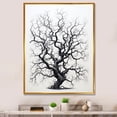 thumbnail image 1 of Designart "Grey Monochromatic Tree Charm I" Floral & Botanical Floater Framed Wall Art Living Room, 1 of 7