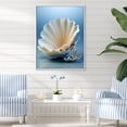 thumbnail image 1 of Designart "Grey Scale Misty Clam" Clam Floater Framed Wall Art Prints, 1 of 5