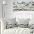 thumbnail image 1 of Designart Grey Sea Waves - Seascape Throw Pillow - 16x16, 1 of 5