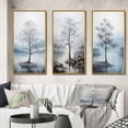 thumbnail image 1 of Designart "Grey Tree Monochrome Landscape IV" Floral & Botanical Framed Wall Art Set Of 3 - Grey Tree Monochrome Frame Gallery Set For Office Decor, 1 of 7
