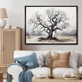 thumbnail image 1 of Designart "Grey Tree Silent " Floral Floater Framed Canvas Wall Art, 1 of 7