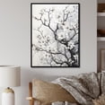 thumbnail image 1 of Designart "Grey White Tree Graphite I" Landscape Trees Floater Framed Wall Art Print, 1 of 7