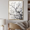 thumbnail image 1 of Designart "Grey White Tree Graphite I" Landscape Trees Floater Framed Wall Art Print, 1 of 7