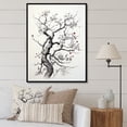 thumbnail image 1 of Designart "Grey White Tree Graphite II" Landscape Trees Floater Framed Canvas Wall Art, 1 of 7