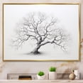 thumbnail image 1 of Designart "Grey White Tree Subtle Charm II" Floral Floater Framed Wall Art Print, 1 of 7