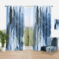 Designart 'Grey, White and White Marble Acrylic III' Modern Curtain Panel