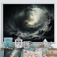 thumbnail image 1 of Designart "Grey modern Whirlwind Storm I" Landscapes Floater Framed Canvas Art Print, 1 of 7