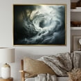 thumbnail image 1 of Designart "Grey modern Whirlwind Storm II" Landscapes Floater Framed Wall Art Print, 1 of 7