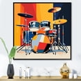 thumbnail image 1 of Designart "Groovy Drumming I" Food & Beverage Framed Wall Art - Yellow Fruits Living Room Framed Canvas Art, 1 of 6