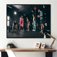 thumbnail image 1 of Designart "Group Training For Bodybuilding" Aerobic & Bodybuilding Floater Framed Canvas Art Print, 1 of 5