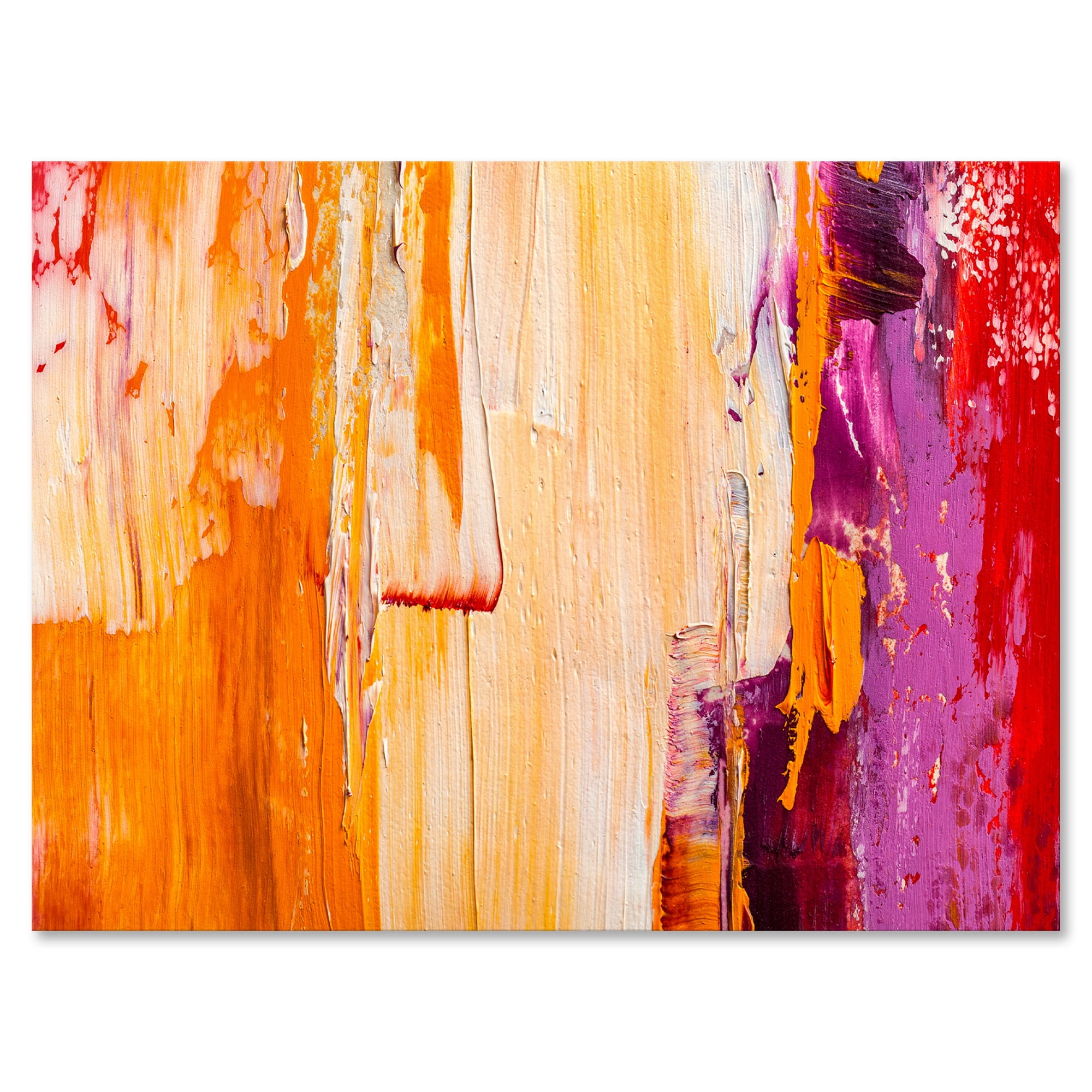 Designart ' Grunge Brown Abstract ' Modern Canvas Wall Art Print