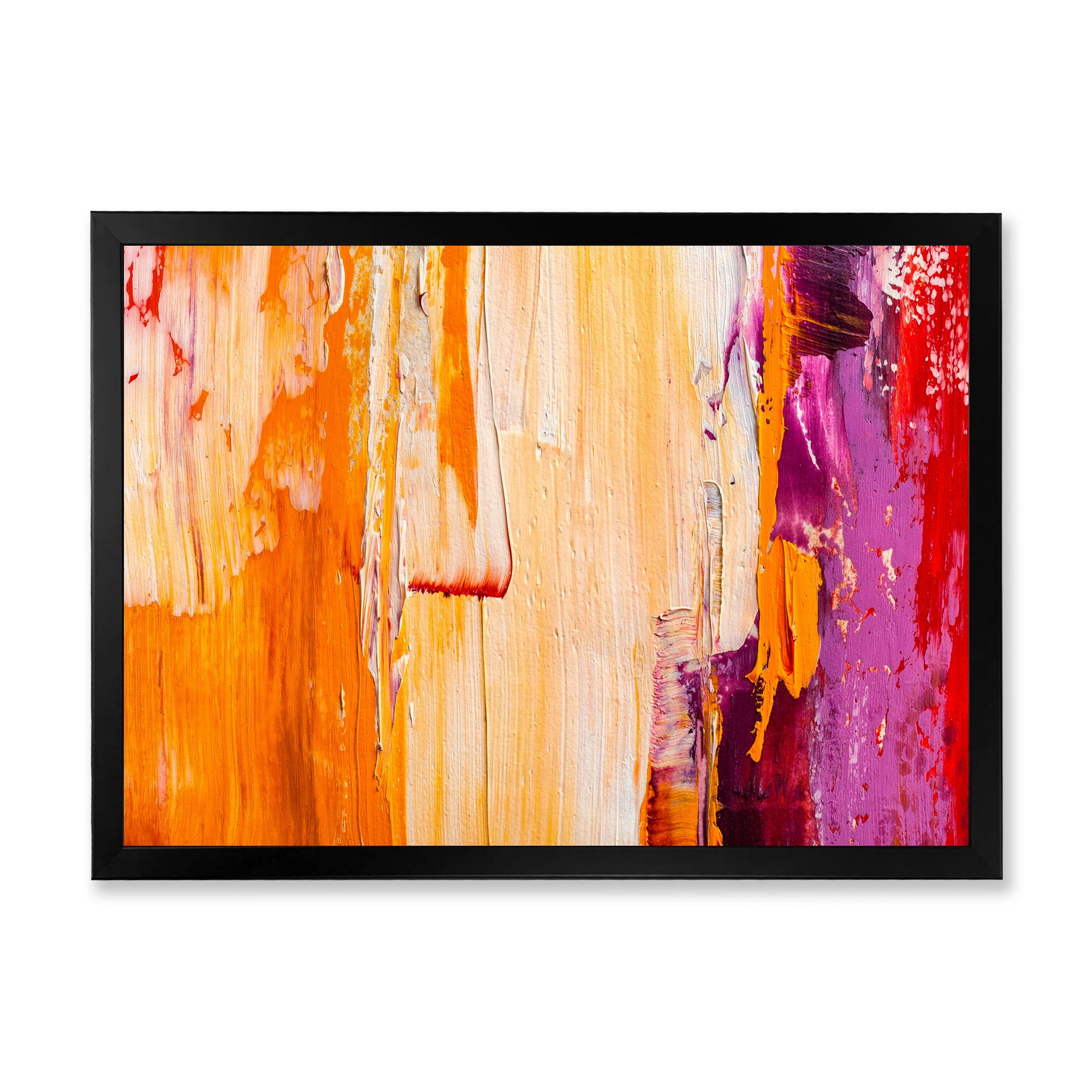 Designart 'Grunge Brown Abstract' Modern Framed Art Print