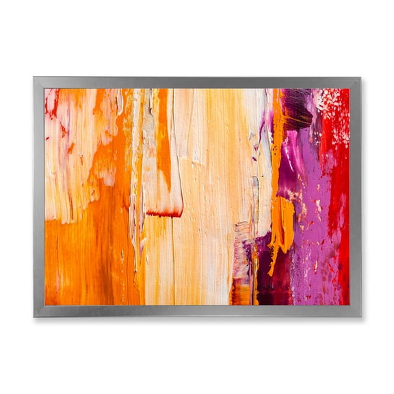 Designart 'Grunge Brown Abstract' Modern Framed Art Print