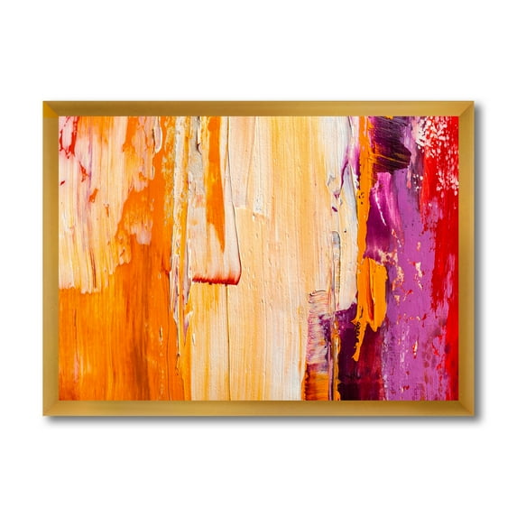 Designart 'Grunge Brown Abstract' Modern Framed Art Print