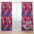 thumbnail image 1 of Designart 'Grunge Effect With Bright Triangle' Modern Blackout Curtain Panel, 1 of 4