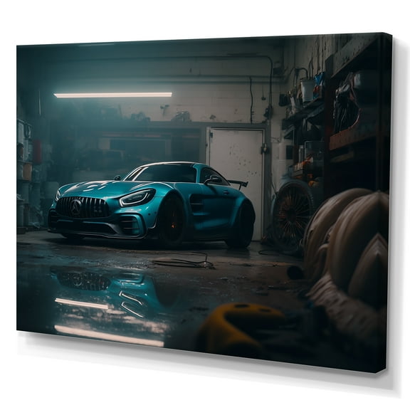 Designart Gt In Underground Garage Canvas Wall Art