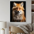 thumbnail image 1 of Designart "Guardian of the Orange Fox" Animals Floater Framed Wall Decor, 1 of 7
